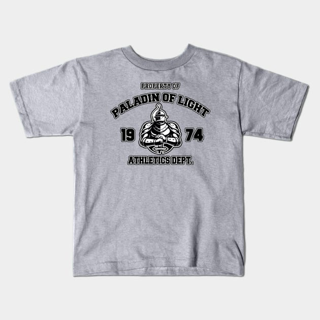 Paladin of Light Athletics Kids T-Shirt by NerdWordApparel